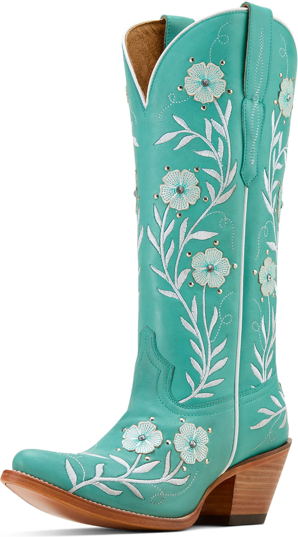 Women's Romance Cowgirl Boots in Natural Turquoise, Size: 10 B / Medium by Ariat