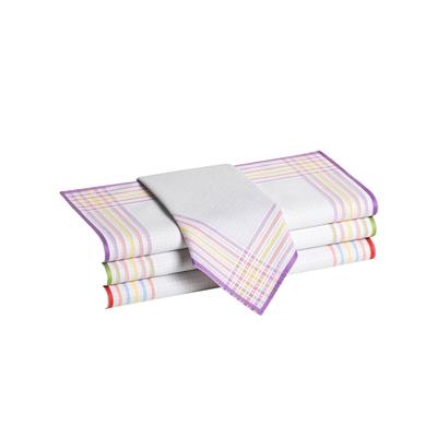 Taschentuch, Damen, Gr. 8-Stück-Packung, farbig, sortiert, Baumwolle, gemustert, Modetücher Taschentuch