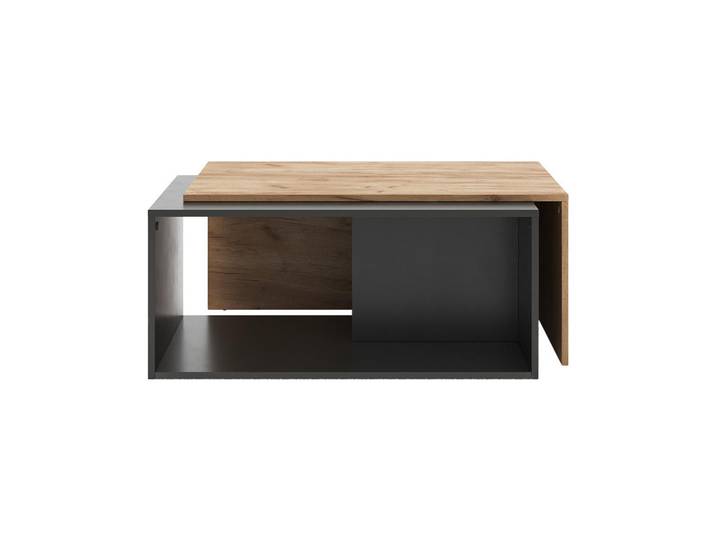 Vicco Couchtisch Paul Anthrazit/Goldkraft Eiche 90 x 48 cm, Anthrazit, Eichefarben, Holzwerkstoff, Rechteckig, 90x40x48 cm, Wohnzimmer, Wohnzimmertische, Couchtische
