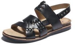 Extra Wide Width Women's Bella Cork Bottom Sandal by Hälsa in Black (Size 9 WW)