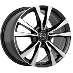 Rial M12 Diamond Black Front Polished 9x19 ET 49 5/112 Alufelge Schwarz