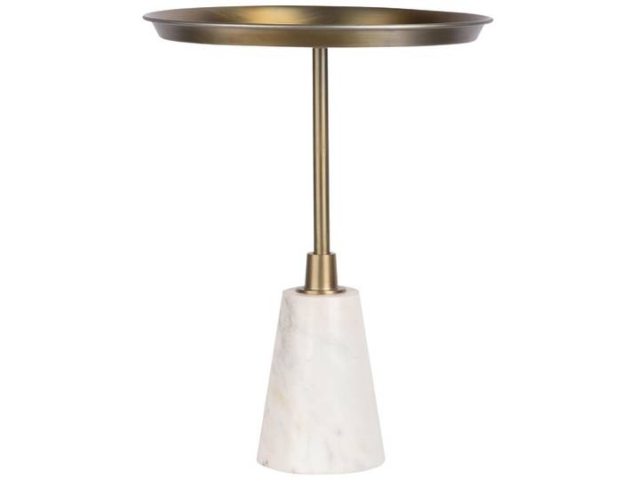 Beistelltisch Grant 125 Goldfarben/Weiß B: 51 cm