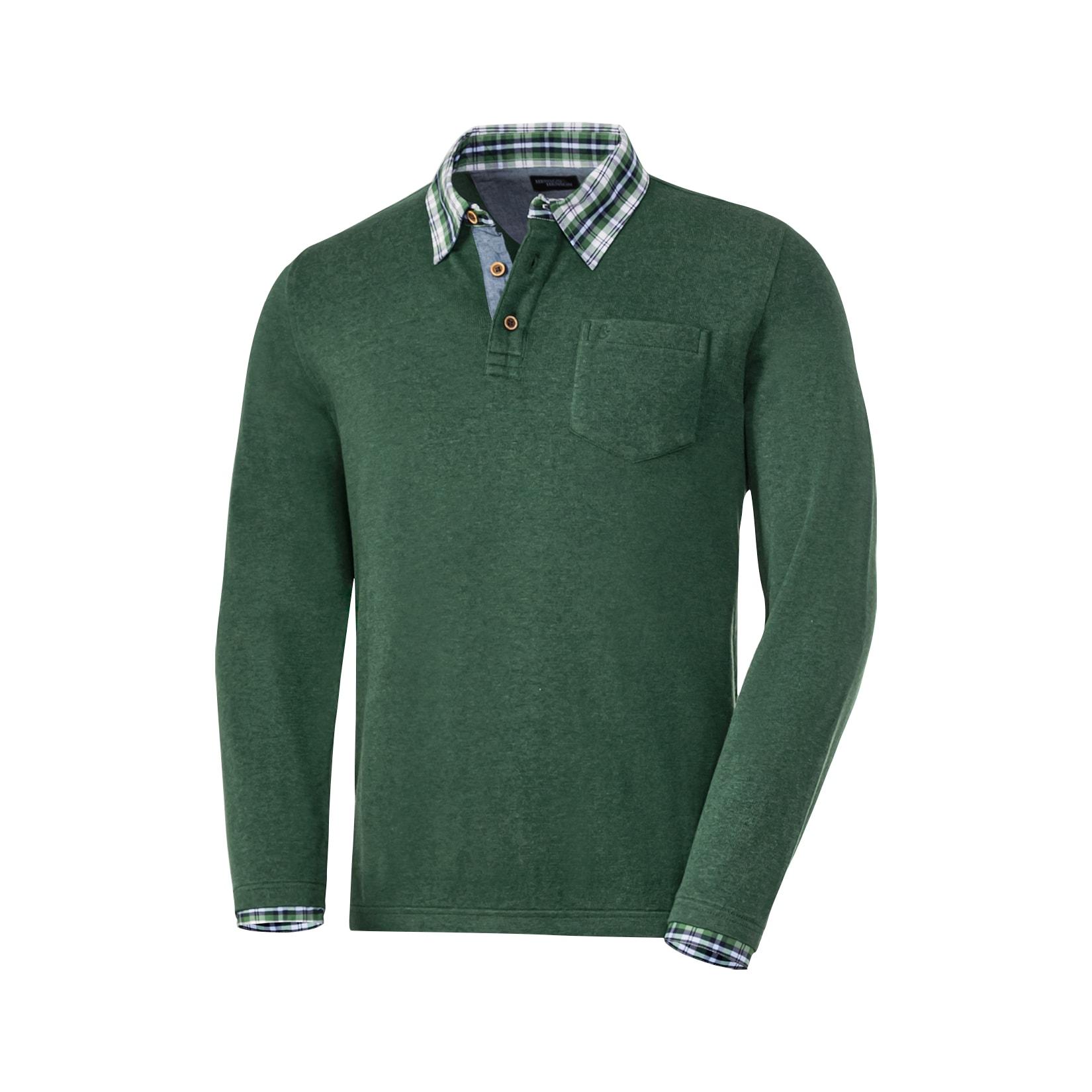 Henson&Henson Herren Pullover mit Hemdkragen