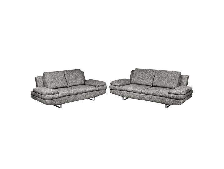 Polstergarnitur 3-2 Grau Strukturstoff Sidonia Modern
