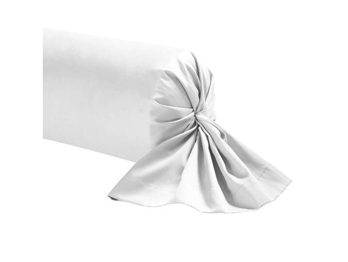 Taie de traversin blanche 100% coton 140 cm