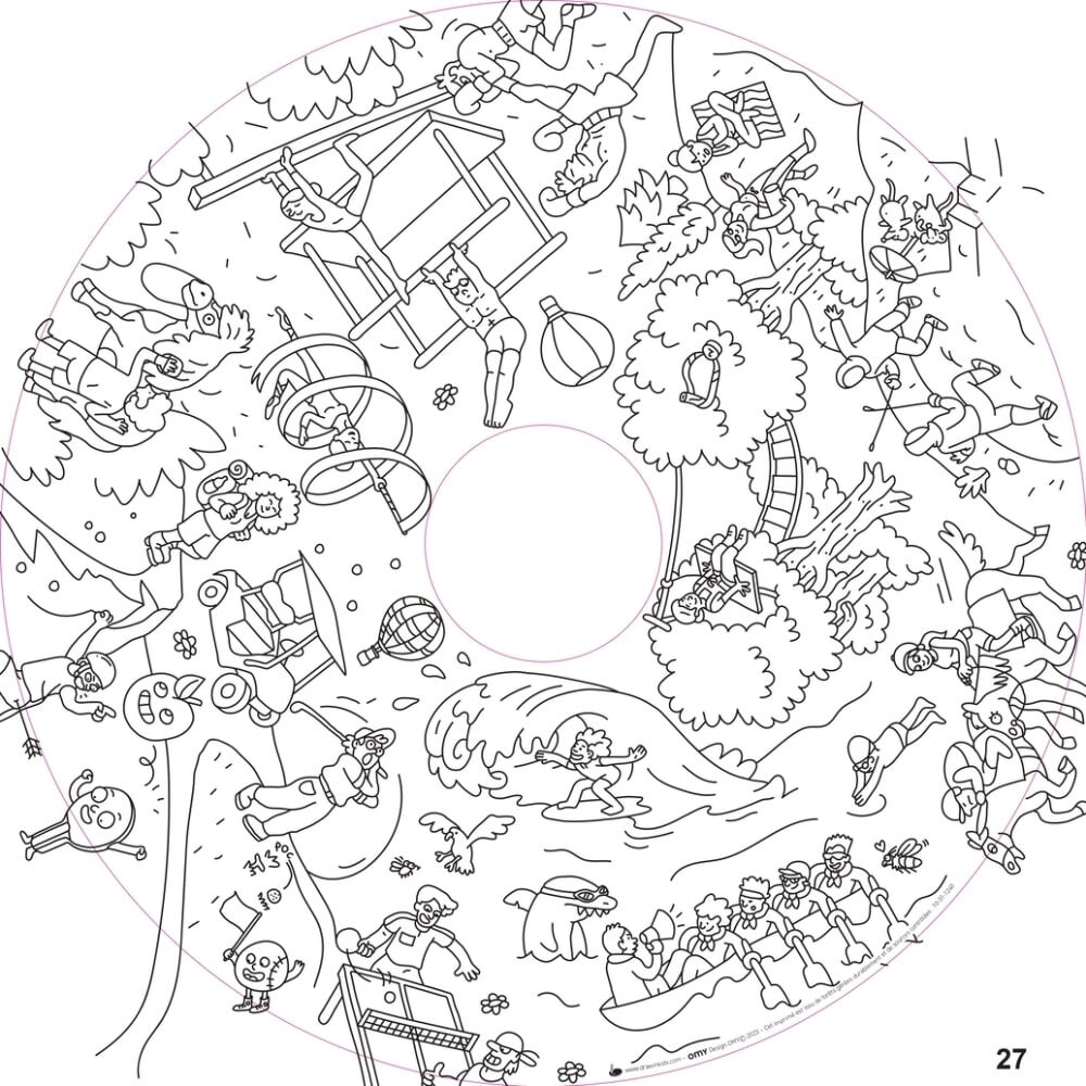 Drawin'table Recharge xxl 10 feuilles omy® histoires & aventures - d.90 cm Blanc 90x90x90cm