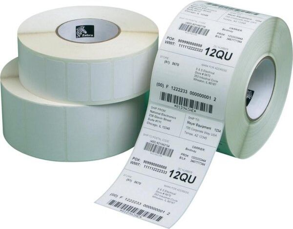 Zebra Label Roll, 100x50mm, 4 Ruller I Pakken