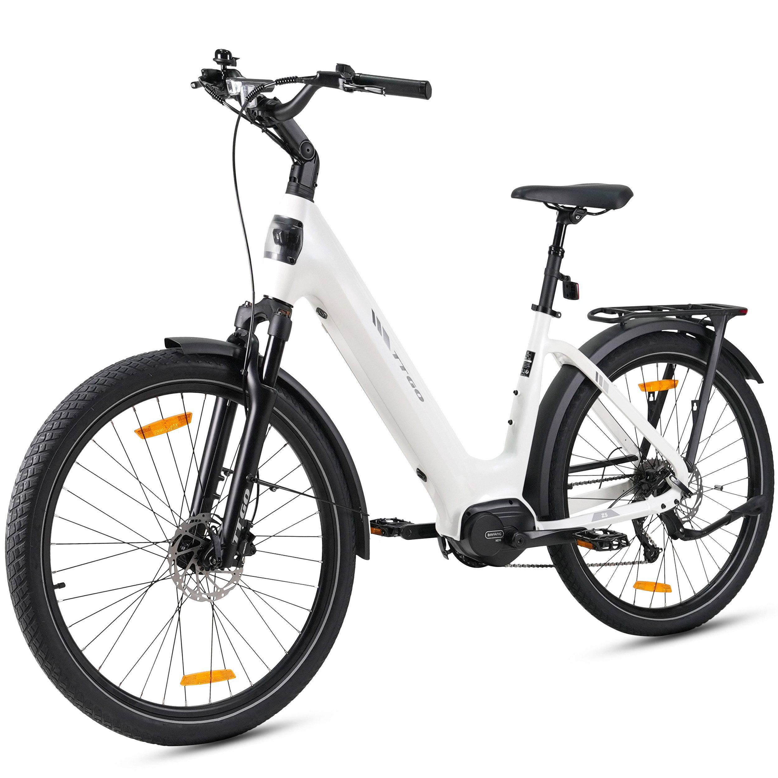 E-Bike Cityrad Cityrad 28 Zoll Damen/Herren Z5 SUV, 36V, 648WH 18AH 75Nm 9 Gang SHIMANO, Kettenschaltung, Heckmotor, 648 Wh, (mit Schutzbleche)