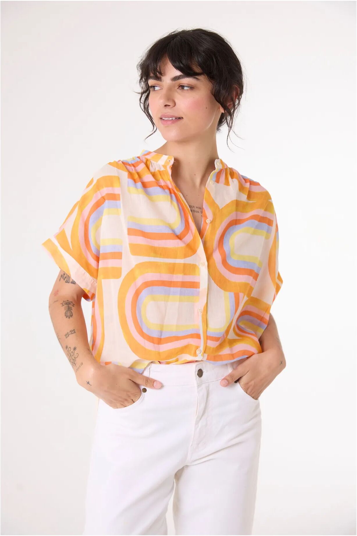 Sacrécoeur Blouse Louison Rainbow Jaune M