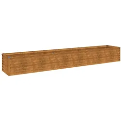 Helloshop26 - Hochbeet 291 x 50 x 36 cm dekorativer Pflanzenständer für Garten oder Balkon modernes Design aus rostigem Cortenstahl 02_0046127