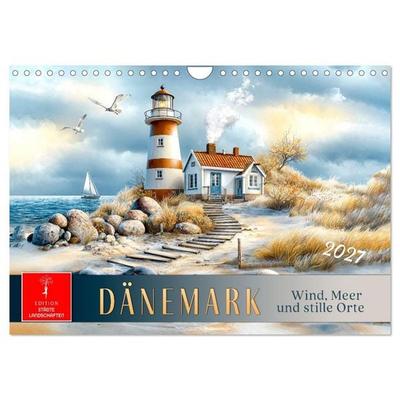 Dänemark - Wind, Meer und stille Orte (Wandkalender 2027 DIN A4 quer), CALVENDO Monatskalender