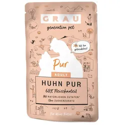 grau Pouchbeutel 125 Gramm Katzennassfutter 16 x 125 Gramm Huhn pur