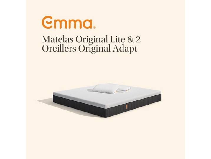 EMMA Matelas Original Lite 80x200 + Oreiller Emma Original Adapt 70x40