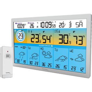 Technoline Wetterstation WD 2500 Funk, Wlan, digital App-fähig, mit Außensensor, Wettervorhersage, LC-Display & 7 Messwerten
