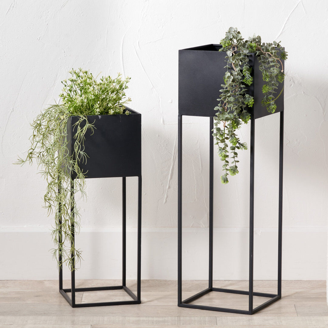 17 Stories Hanhalyn Indoor Pot Planter 80cm H X 25cm W X 25cm D