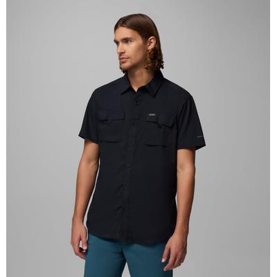 Funktionshemd COLUMBIA, Herren, Gr. XXL (56), N-Gr, schwarz, Web, Obermaterial: 100% Polyester, Hemden, Kurzarm-Ausführung, mit bequemer Passform, aus Polyester in Webart