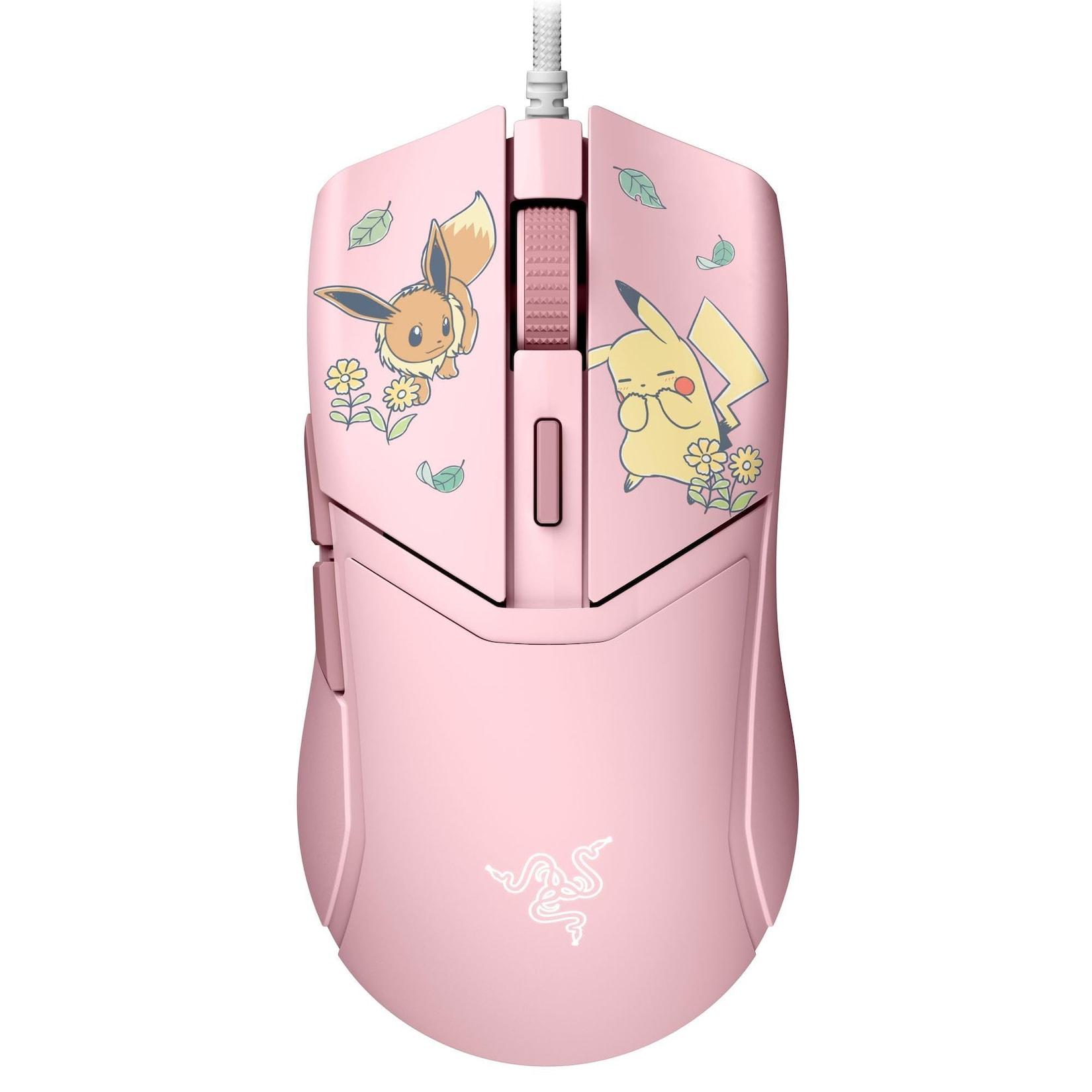 RAZER Cobra - Pokémon Pikachu & Eevee Edition Gaming-Maus (RZ01-04650900-RUEA, Kabelgebunden)