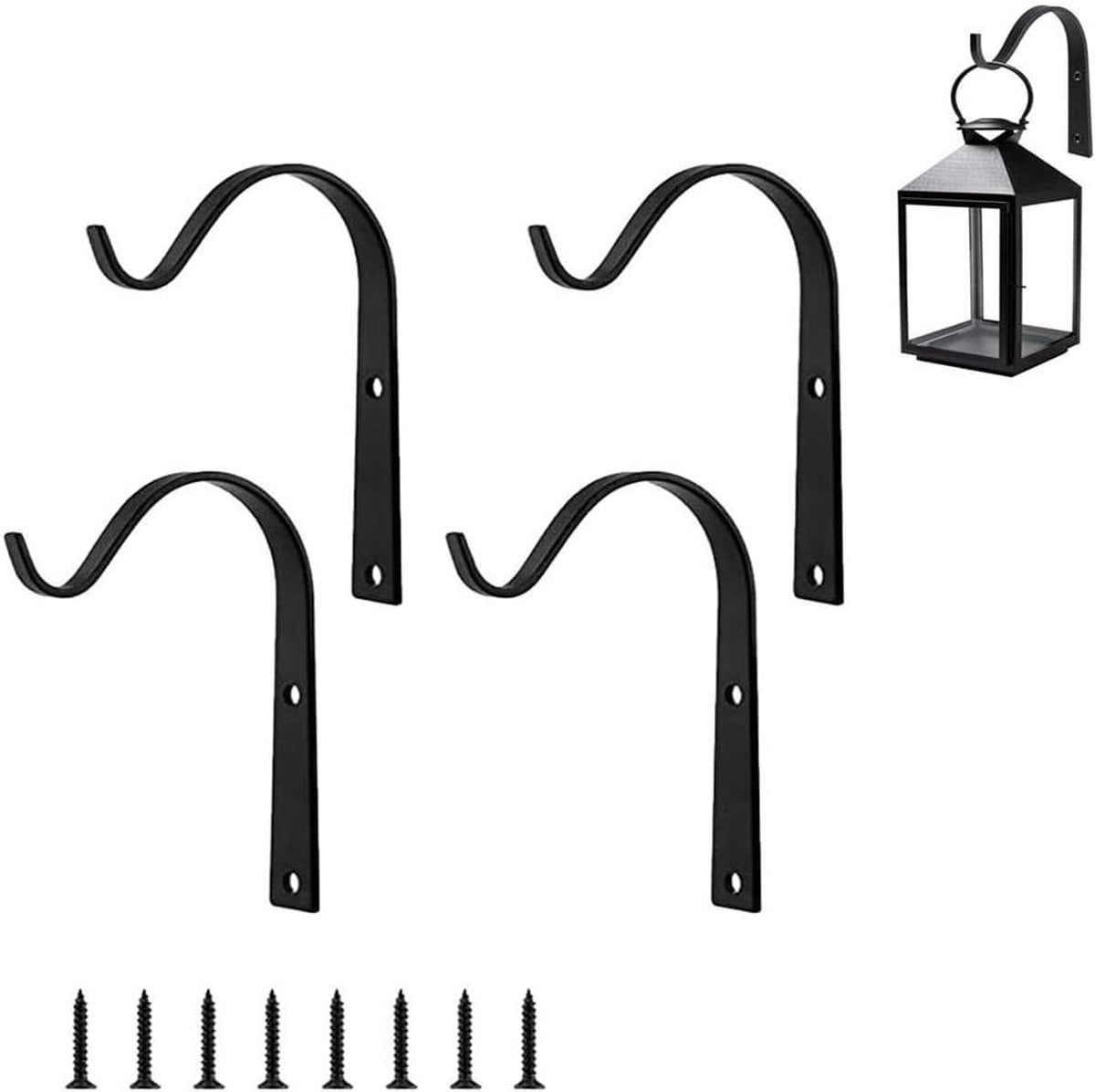 Set van 4 zwarte roestvrije metalen wandhaken voor decoratie