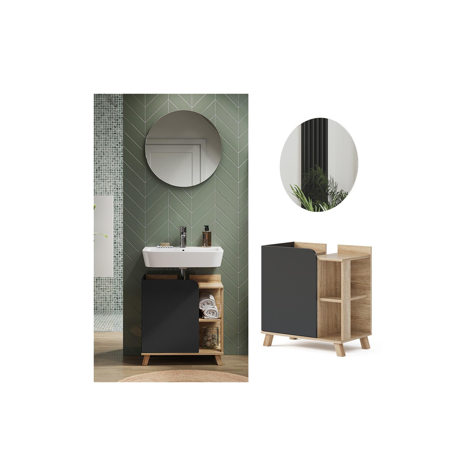 Vicco Badmöbel-Set Karen Sonoma Anthrazit 2 Teile