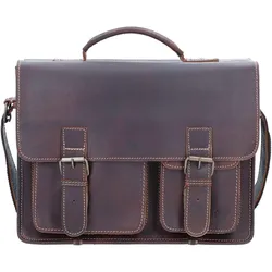 Greenburry Aktentasche Buffalo 1128 Mappe XXL, Notebooktasche, Braun