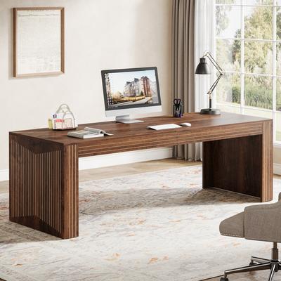 Bluebell 79 Inch Extra Long Desk, Two Person Desk Double Desk for Home Office