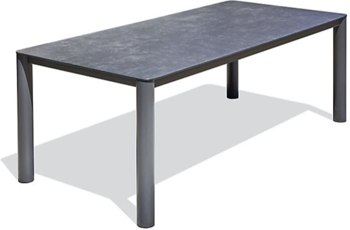 Paris Garden Table de jardin CAMARGUE 220x100 cm aluminium plateau céramique gris DCB Garden