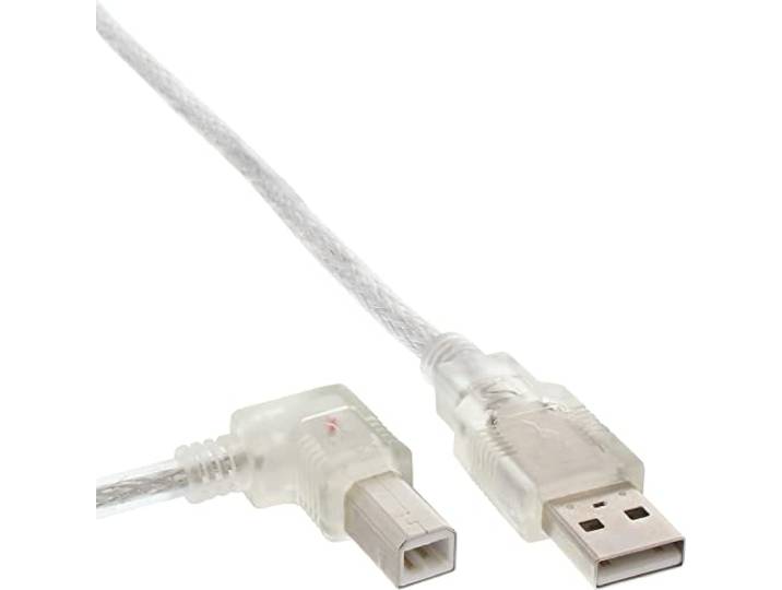 InLine 0, 5 m USB 2.0 Am/BM 0, 5 m USB A USB B transparante kabel USB - kabel USB (0, 5 m, USB A, USB B, mannelijk/transparant, 480 Mbit/S)