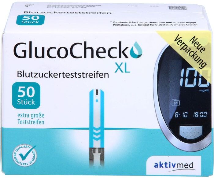 1001 Artikel Medical GmbH GLUCOCHECK XL Blutzuckerteststreifen 50 St.