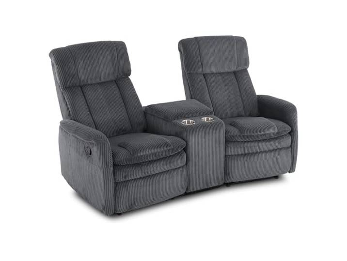 Raburg Maxx Fernsehsessel, 2 Personen, Mikrofaser, Liegefunktion, Graphit manuelle Relaxfunktion, Taschenfederkern, Easy-Lift, Belastbarkeit ca. 150 kg, für 2 Personen, für Wohnbereich