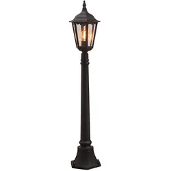 Konstsmide Wegeleuchte FIRENZE, E27 max. 100W, Schwarz, Aluminium / Klarglas KON-7215-750