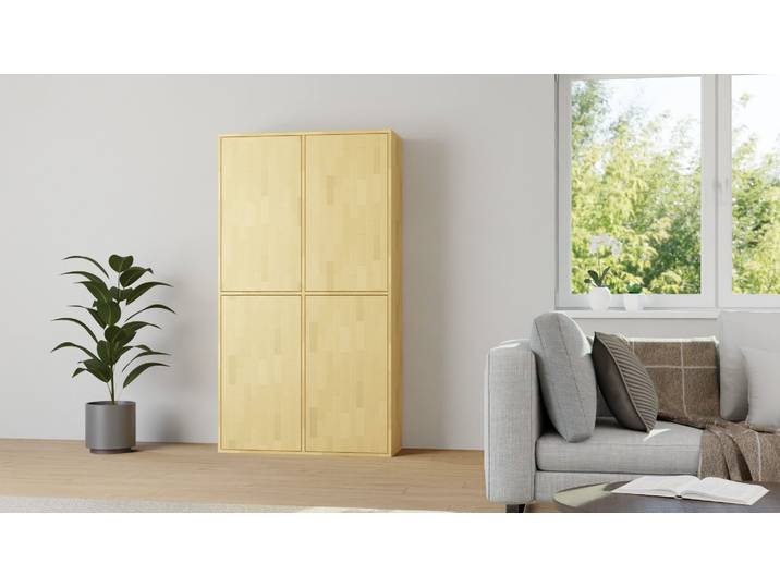 Placard de rangement ménager sur mesure Hêtre Naturel huilé
