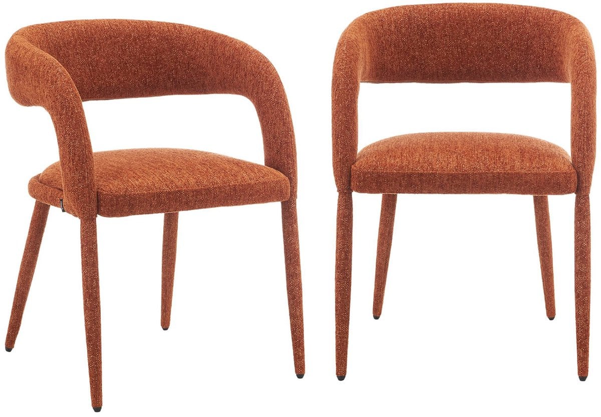 Sweek Alessia Set van 2 eigentijdse eetkamerstoelen van stof