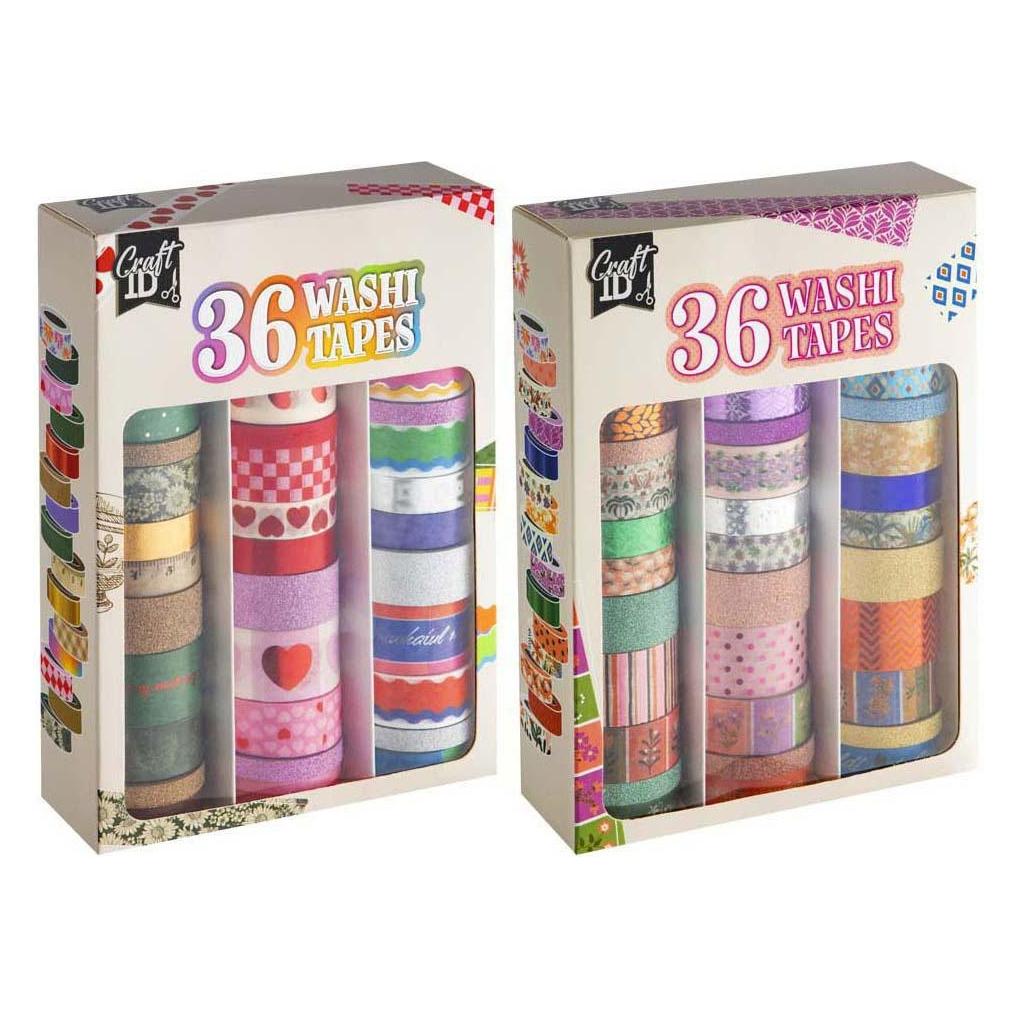 Grafix Washi tape, box with 36 rolls. Foil (CR3012/GE-2)