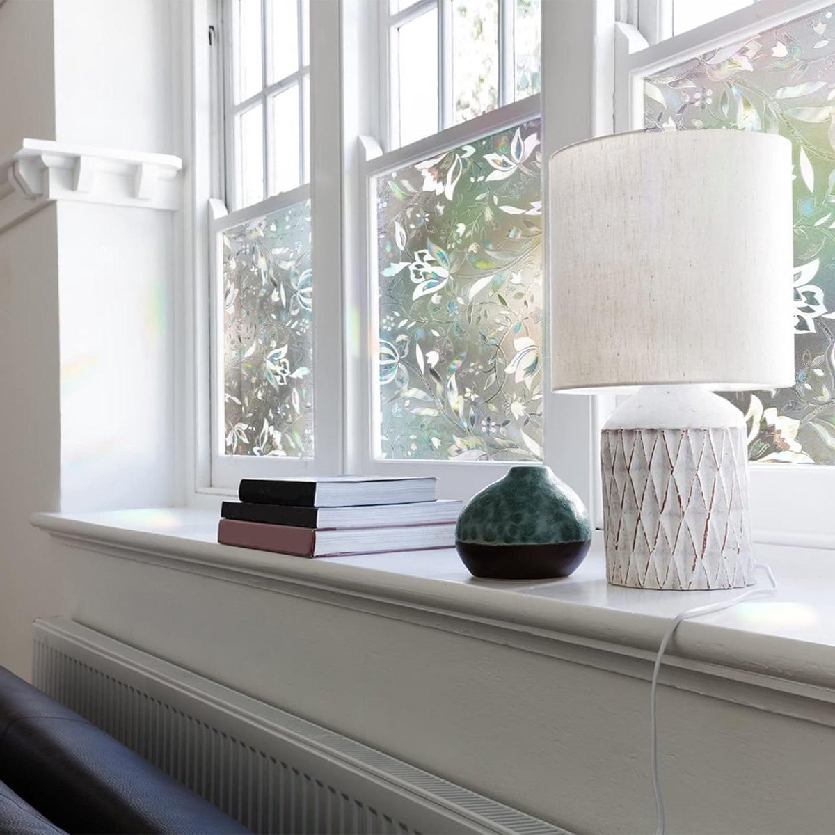 Wit Decoratieve Raamfolie voor Privacy op Glas - 45 x 100 cm
