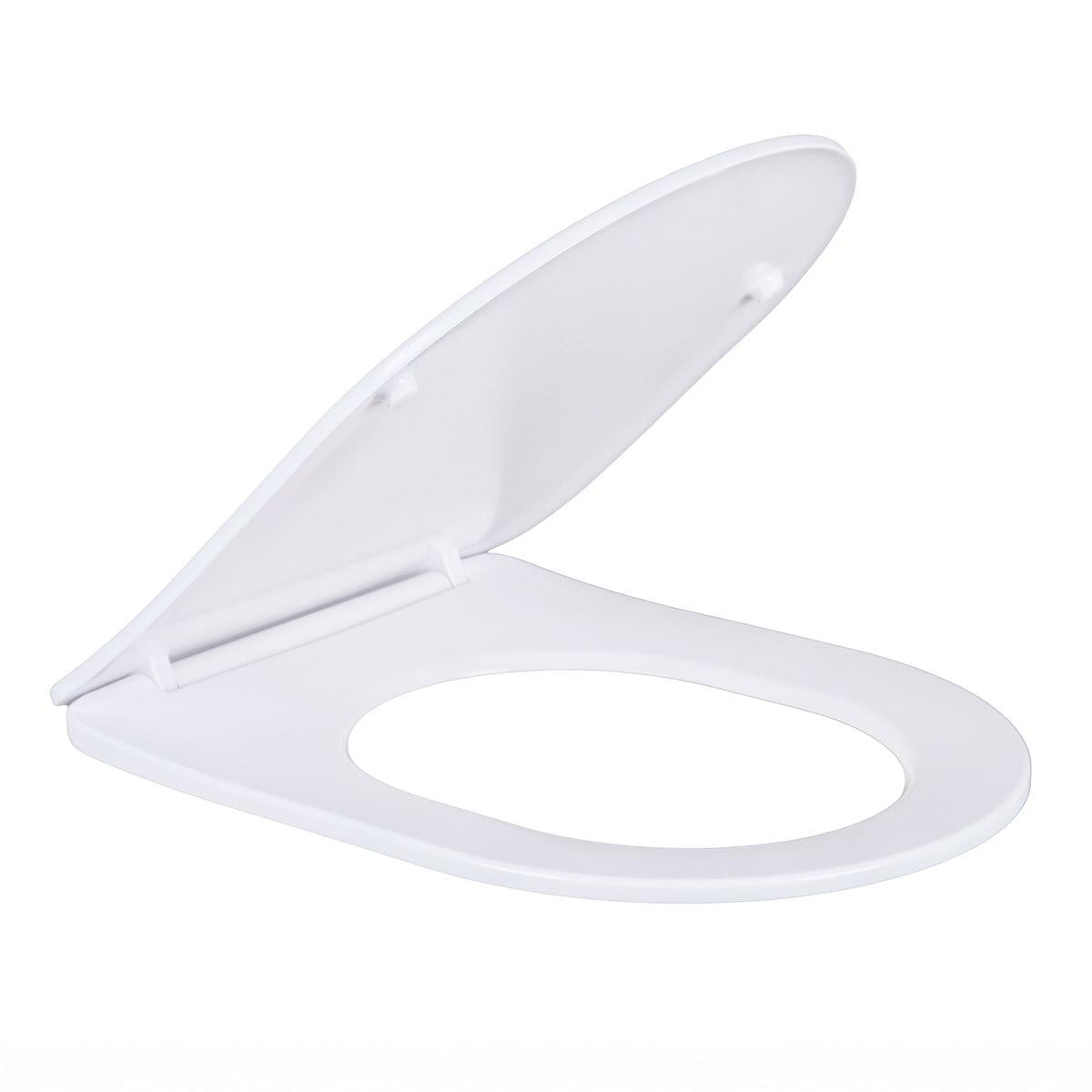 Belvit Slim WC-bril met automatische zachte sluiting, wit, van Duroplast
