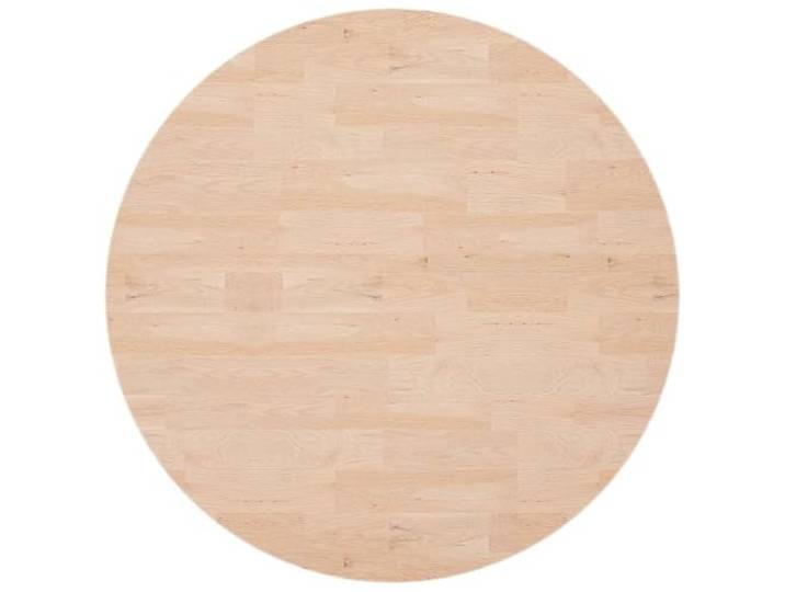 HGPOTUY Runde Tischplatte Ø90x4 cm Massivholz Eiche Unbehandelt Eichenholz,mittelbraune Farbe,dichte Maserung,unbehandelte Oberfläche,lackierbar,streichbar,rustikaler Charme