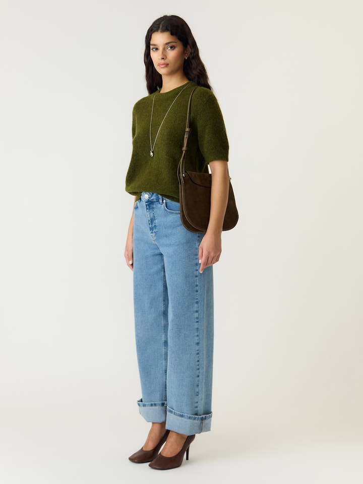 YAS Strickshirt "Johi" in Grün - S
