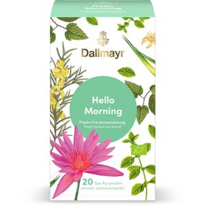 Dallmayr Tee Hello Morning, BIO, Kräutertee, 50 g, 20 Pyramidenbeutel