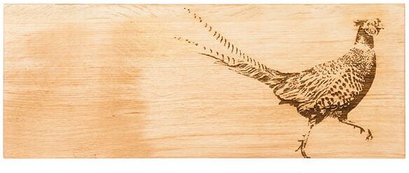Selbrae House Just Slate Company Pheasant Large Oak Serving Board