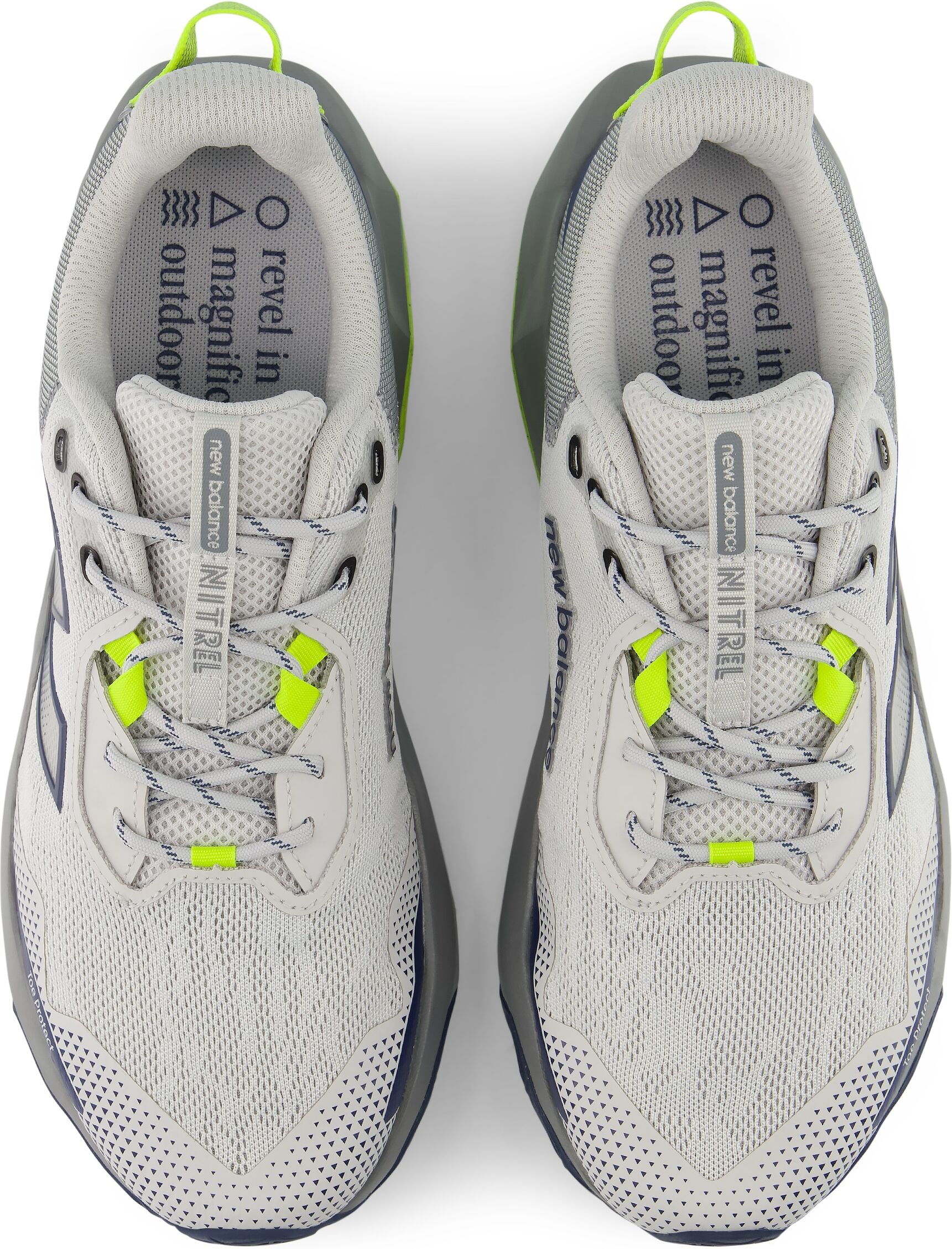 Trailrunningschuh NEW BALANCE "Nitrel", Herren, Gr. 45,5, weiss (alkaline grün, grau matter), Synthetik, Textil, Schuhe Trailrunningschuh, Trailrunning-Schuhe für leichte Trails alkaline grün, grau matter 45,5