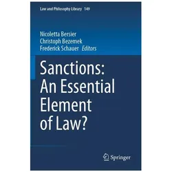 Sanctions: An Essential Element of Law?, Fachbücher von Christoph Bezemek, Frederick Schauer, Nicoletta Bersier