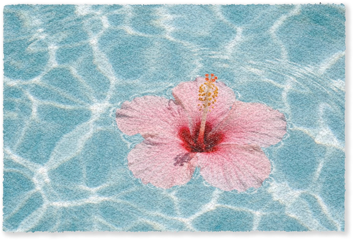 MuchoWow Deurmat Hibiscus Roze - Droogloopmat voor binnen - B/D: 180 x 120 cm