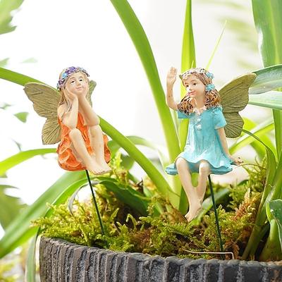 2 stücke schmetterling fee blumentopf dekorative landschaft dekorative zubehör