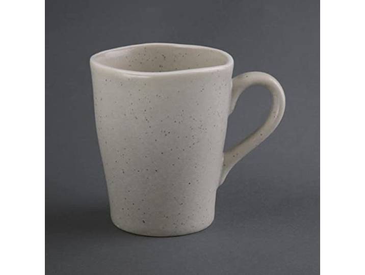 Olympia Chia Tassen in Sand – Porzellan – Uneven Edge – 340 ml – 6 Stück