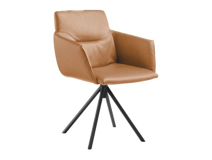 Musterring JustB! SP500 Armlehnstuhl in Leder mit Stativgestell