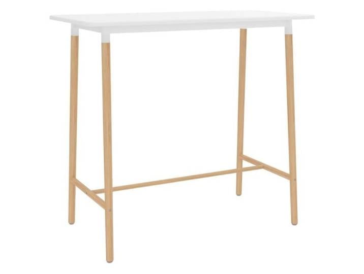 Table de bar - VIDAXL - Blanc 120x60x105 cm - Bois massif - Design contemporain