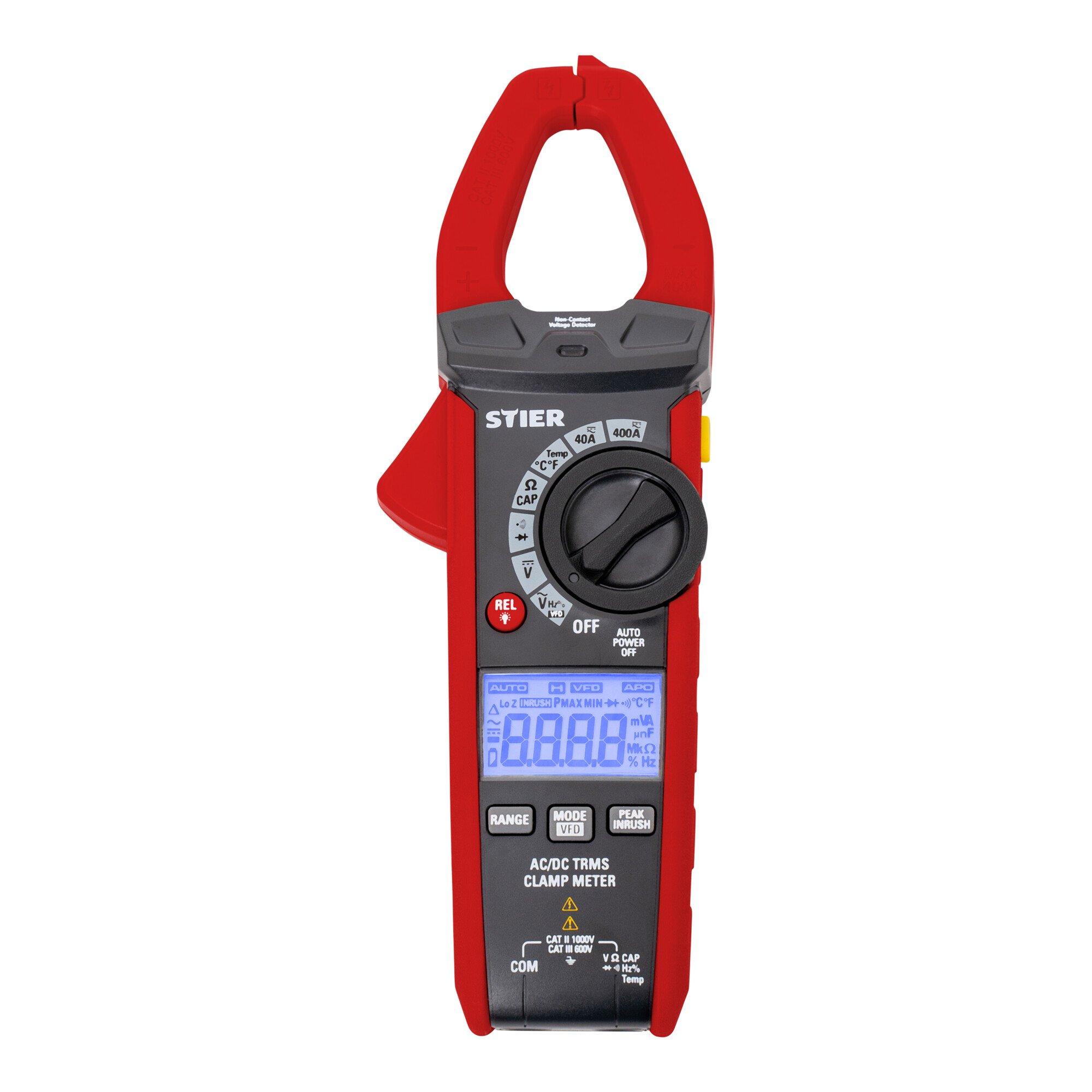 STIER Digitale Stromzange AC/DC 1000V 400A 40MΩ 100kHz (905557)