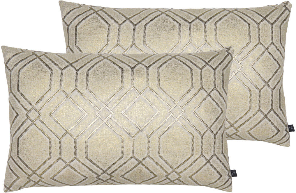 Riva Home Geometric Rectangular Cushion Coin/Polyester