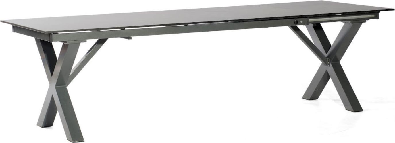 Sonnenpartner Base-Spectra Ausziehtisch 200/260x100 cm Alu anthrazit wählbare Platte