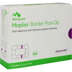 Mepilex Border Post-Op 6x8 cm Verband Haftend 10 ST